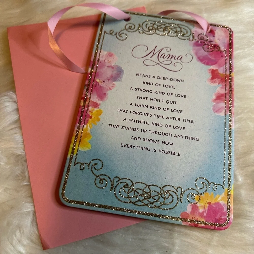 🩵5/$8 Floral Decorative Plaque with Inspirational Quote